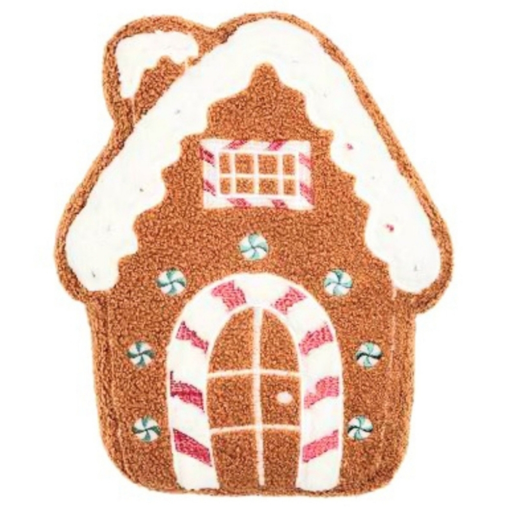 Gingerbread House Holiday Accent Pillow